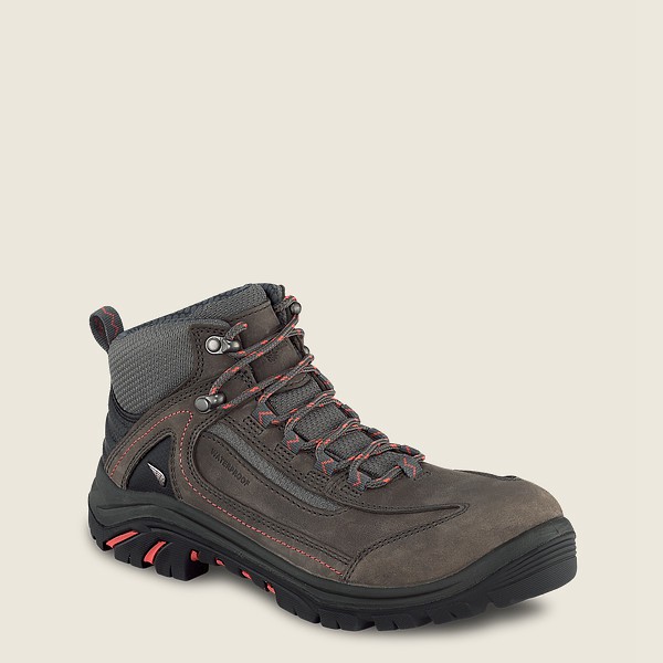 Red Wing Womens Hiking Boots - Trades - 5-inch Waterproof Safety Toe - Dark Grey - GKC314086